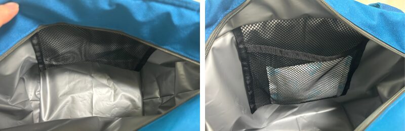 内側とメッシュポケットの写真